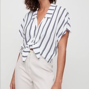 NWT Wilfred Tie Front Top
